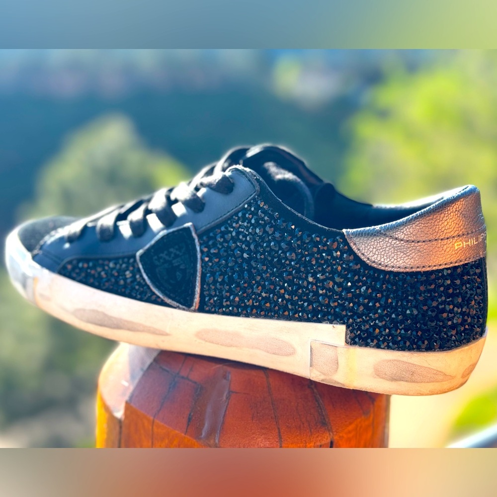 ***RARE*** Philippe Model Black Diamant Designer Shoes Size 38